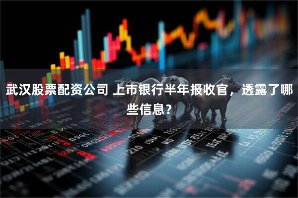 武汉股票配资公司 上市银行半年报收官，透露了哪些信息？